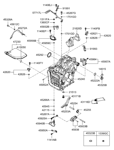 2012 Hyundai Tucson  Nut Diagram for 1339612007K