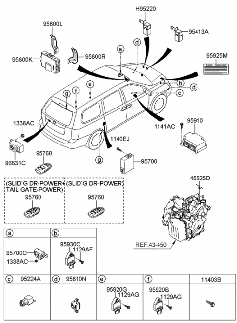 2015 Hyundai Tucson  Tpms Module Assembly Diagram for 958003J000