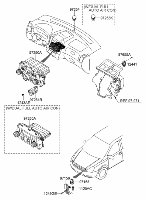 2014 Hyundai Tucson  Cover-Blanking Photo Sensor Diagram for 972534D500
