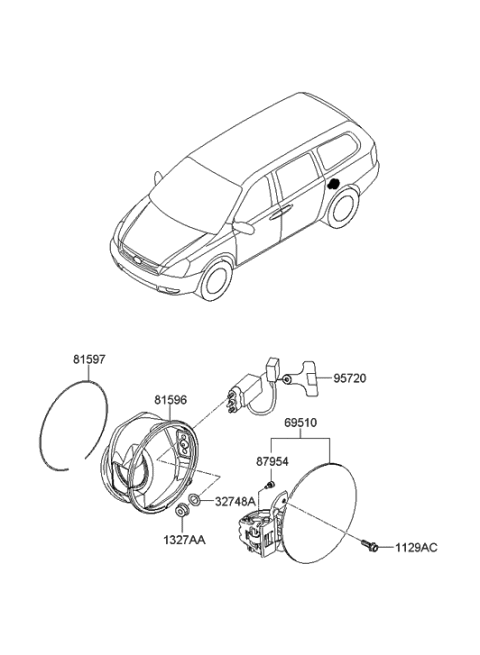 2014 Hyundai Tucson  Spring-Outer Diagram for 815974D000
