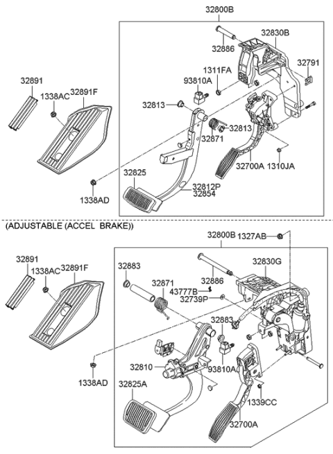 2015 Hyundai Tucson  Plate Diagram for 327393K200