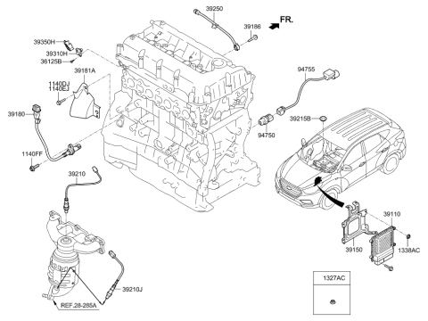 2021 Hyundai Santa Fe  Bolt Diagram for 1129008306K