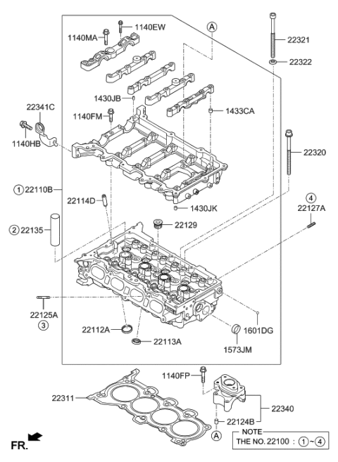 2021 Hyundai Santa Fe  Stud Diagram for 1151308406K