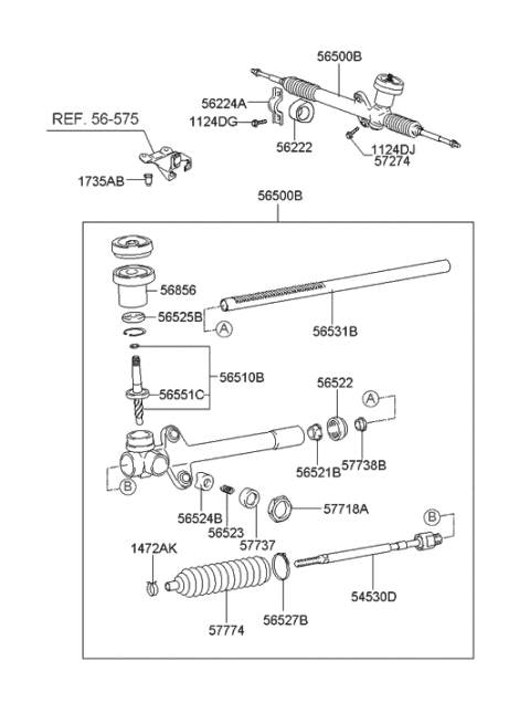2012 Hyundai Genesis Coupe  Ball Joint Assembly, Inner Diagram for 5654025000