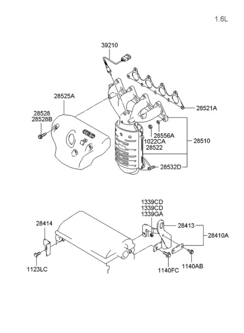2022 Hyundai Palisade Protector-Heat Diagram for 2852526601