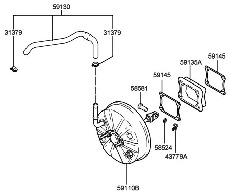 2012 Hyundai Genesis Coupe  SPACER Diagram for 5913525000