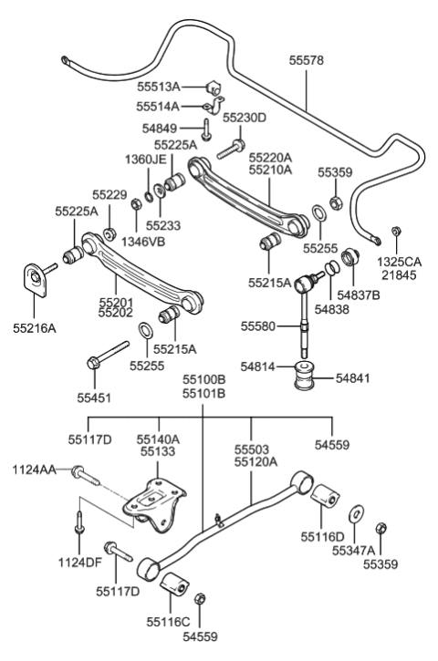 2008 Hyundai Genesis Coupe  Cup-Joint Diagram for 5481436001