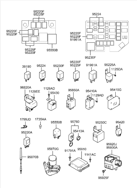 2010 Hyundai Genesis Coupe  Sensor Assembly-Front Dual AIRBAG Diagram for 9593025000