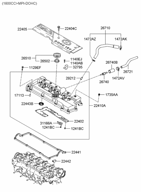 2022 Hyundai Palisade Cover-Rocker, Center Diagram for 2240526610
