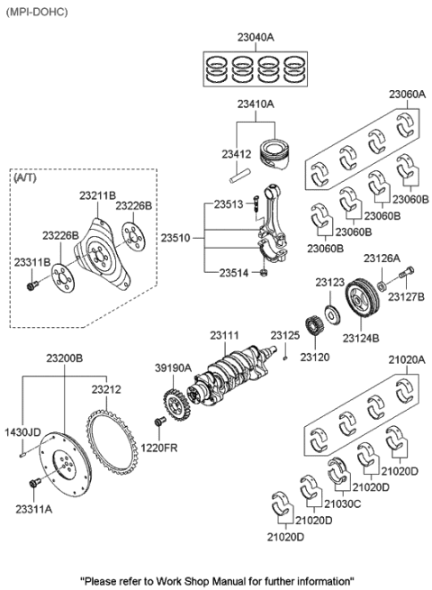 2010 Hyundai Genesis Coupe  Pulley-Damper Diagram for 2312422600