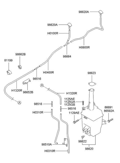 2022 Hyundai Palisade Bolt-Flange Step Diagram for 8669137001D