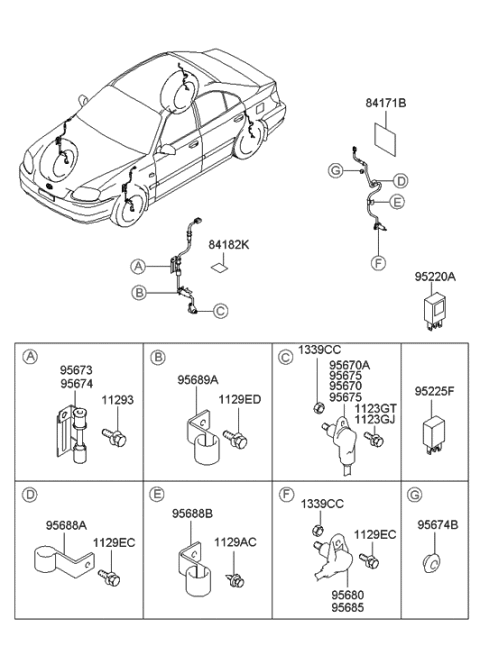 2013 Hyundai Genesis Coupe  Pad-Antinoise Diagram for 8417124000