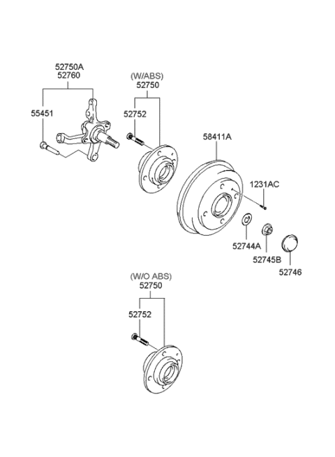 2016 Hyundai Genesis Coupe Carrier Assembly-Rear Axle, LH Diagram for 5275025000