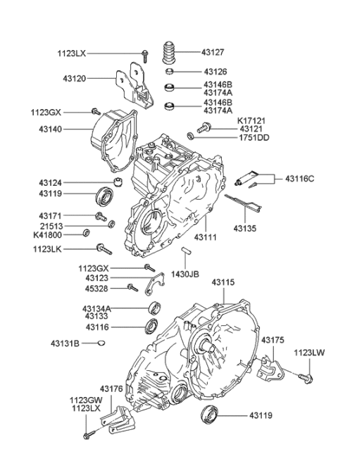 2010 Hyundai Genesis Coupe  Retainer-Bearing Diagram for 4312322600
