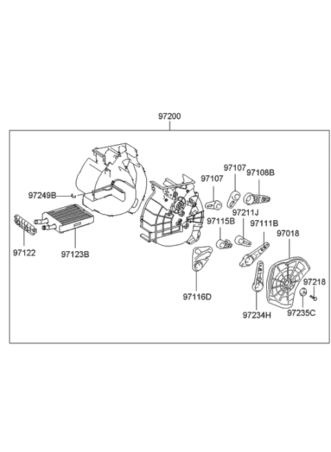2013 Hyundai Genesis Coupe Lever-Temperature Door Diagram for 972171C000