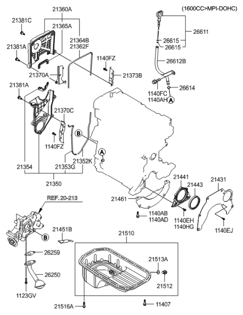 2016 Hyundai Genesis Coupe Seal-Oil Rear Diagram for 2144322000