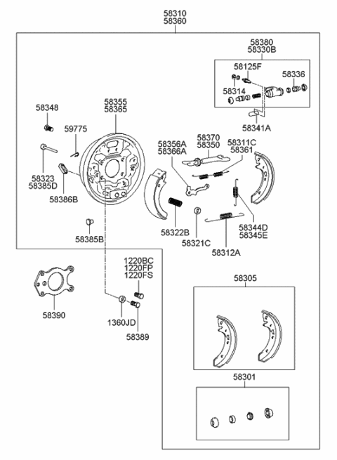 2022 Hyundai Palisade  Bolt Diagram for 583892E200