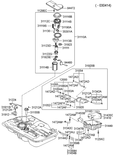 2022 Hyundai Palisade  Hose-Ventilator Diagram for 3103822900