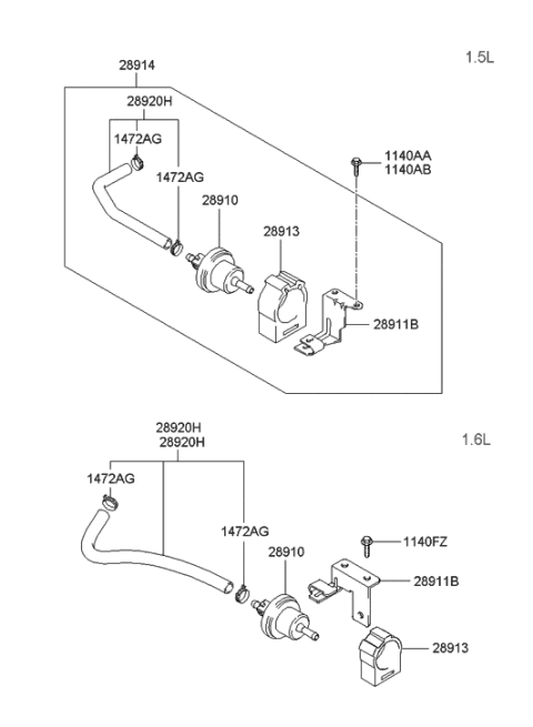 2010 Hyundai Genesis Coupe  Insulator Diagram for 2891326500