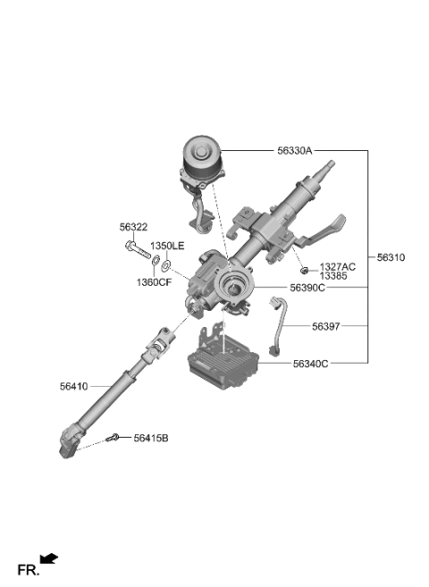 2008 Hyundai Tiburon  Cable Assembly-Sensor Diagram for 56397A5100