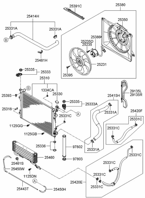 2010 Hyundai Genesis Cap Assembly-R/Drier Diagram for 9780325000