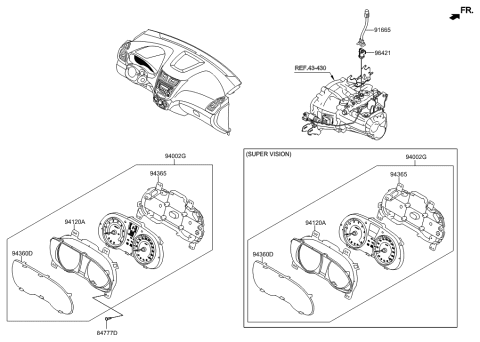 1990 Hyundai Sonata Wiring Assembly-Speed Sensor Diagram for 964251J100
