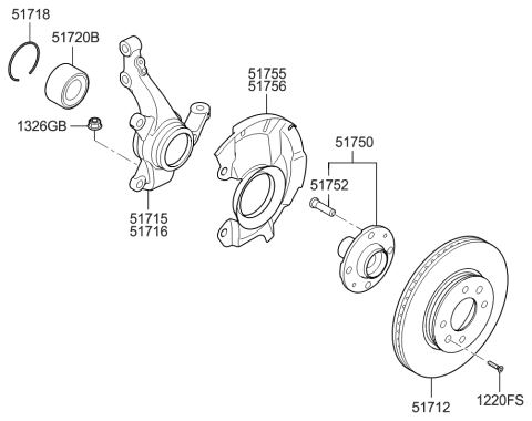 1989 Hyundai Sonata  Ring-Snap Diagram for 5171807000