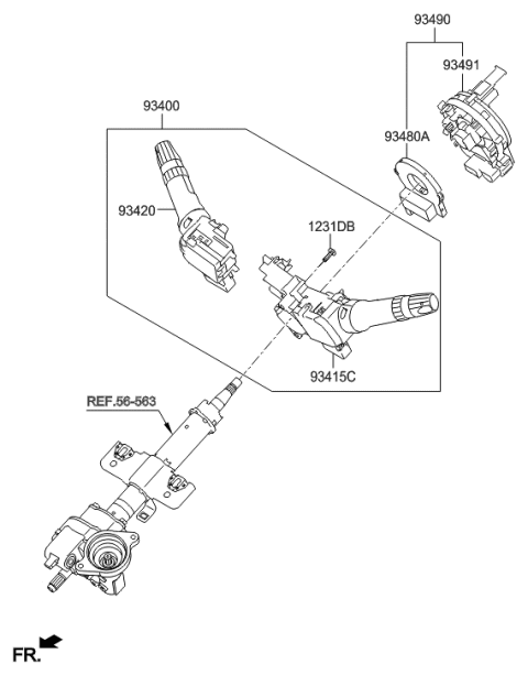 1989 Hyundai Sonata Screw-Machine Diagram for 1229005121