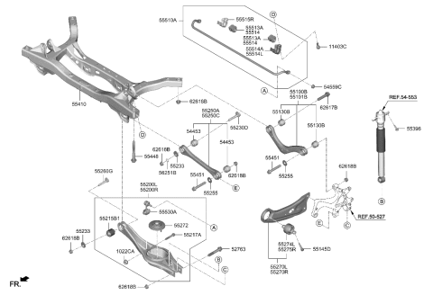 2019 Hyundai Ioniq Arm Assembly-Rear Trailing Arm, LH Diagram for 55270J3AA0