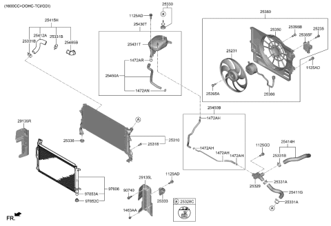 2019 Hyundai Ioniq  SHROUD-Radiator Diagram for 25350J3140