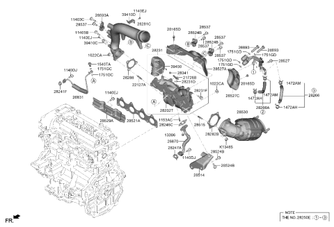 1993 Hyundai Scoupe  Bracket-Ext-Wire-RCV Diagram for 394102B050