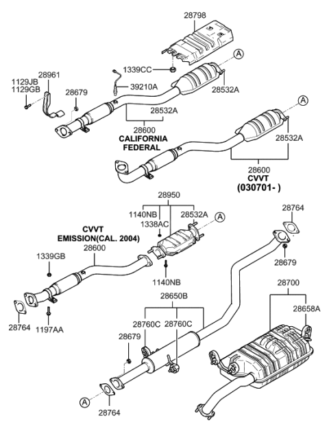 2011 Hyundai Elantra Sensor Assembly-Oxygen Diagram for 3921022620