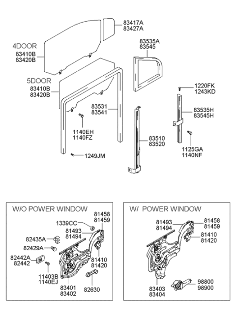 2005 Hyundai Accent  Clip-Cable Diagram for 824352D000