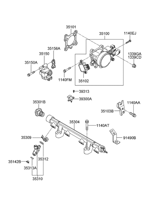 2002 Hyundai Accent  Pipe-Delivery Diagram for 3530423700