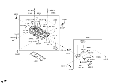 2004 Hyundai Accent  Cap-Sealing Diagram for 1573318000