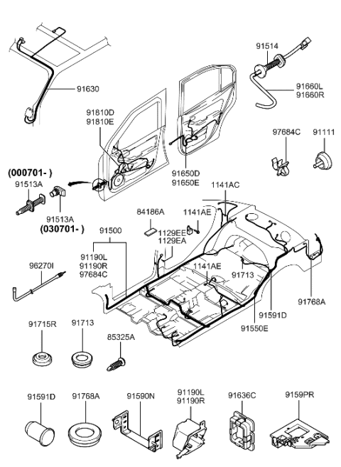 2011 Hyundai Elantra  GROMMET-Blank GROMMENT Diagram for 9176838000