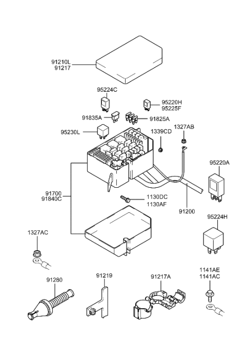 2004 Hyundai Accent  Wiring Assembly-Engine Diagram for 912072D210