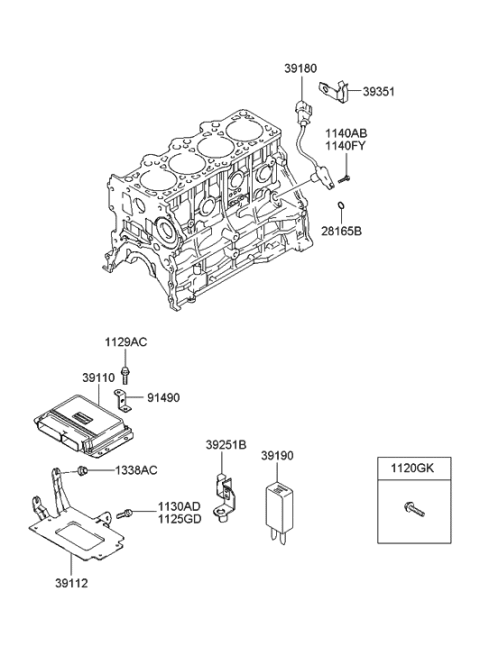 2011 Hyundai Elantra  Bolt Diagram for 1130006201