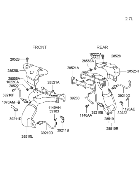 2020 Hyundai Kona Nut(FLANGE) Diagram for 1022608003