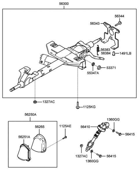 2020 Hyundai Ioniq Nut-Self Locking Diagram for 5633838000