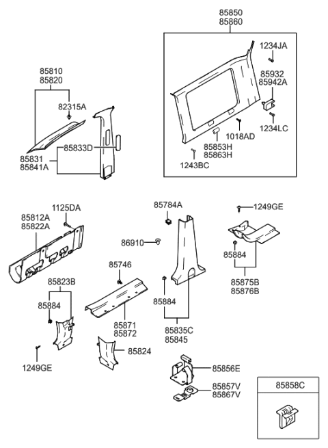 2020 Hyundai Genesis G90  Screw-Machine Diagram for 1234205121
