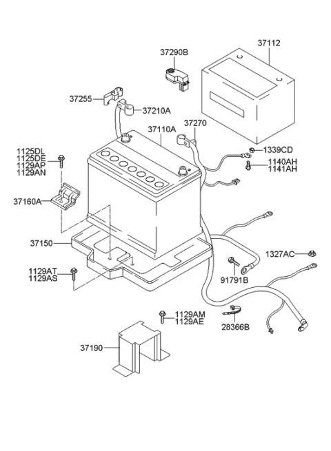 2020 Hyundai Kona  Cap-Battery(+) Diagram for 37290H1000