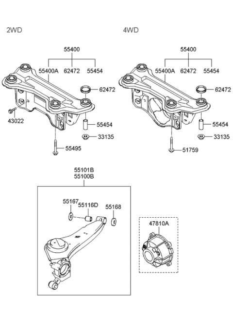 2020 Hyundai Ioniq  Bolt-FLANGE Diagram for 554863A000