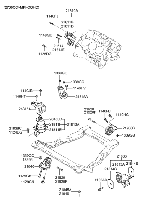 2020 Hyundai Ioniq Bolt Diagram for 1140612406K
