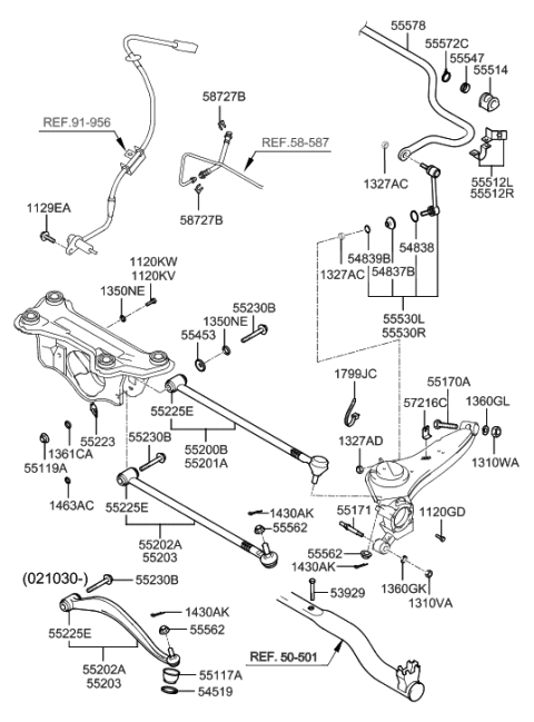 2020 Hyundai Kona  Clamp & Bracket Assembly, RH Diagram for 5881326250