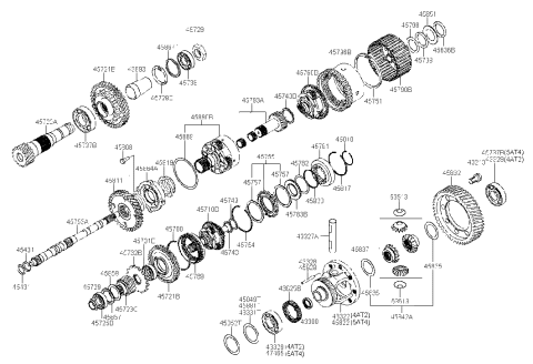2020 Hyundai Ioniq  Case-Differential Diagram for 4332239000