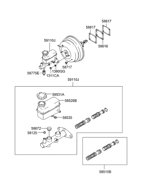 2020 Hyundai Ioniq  Reservoir-Master Cylinder Diagram for 5852926000