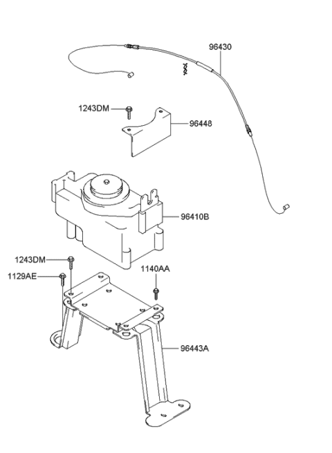 2020 Hyundai Tucson  Bracket Assembly-Cruise Control Diagram for 9642026000