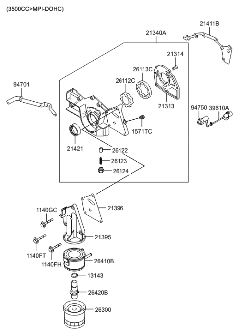 2020 Hyundai Tucson  Bolt Diagram for 1140308703