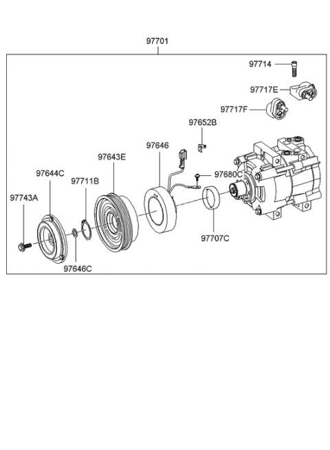 2020 Hyundai Kona  Bracket-Connector Diagram for 97618H1000
